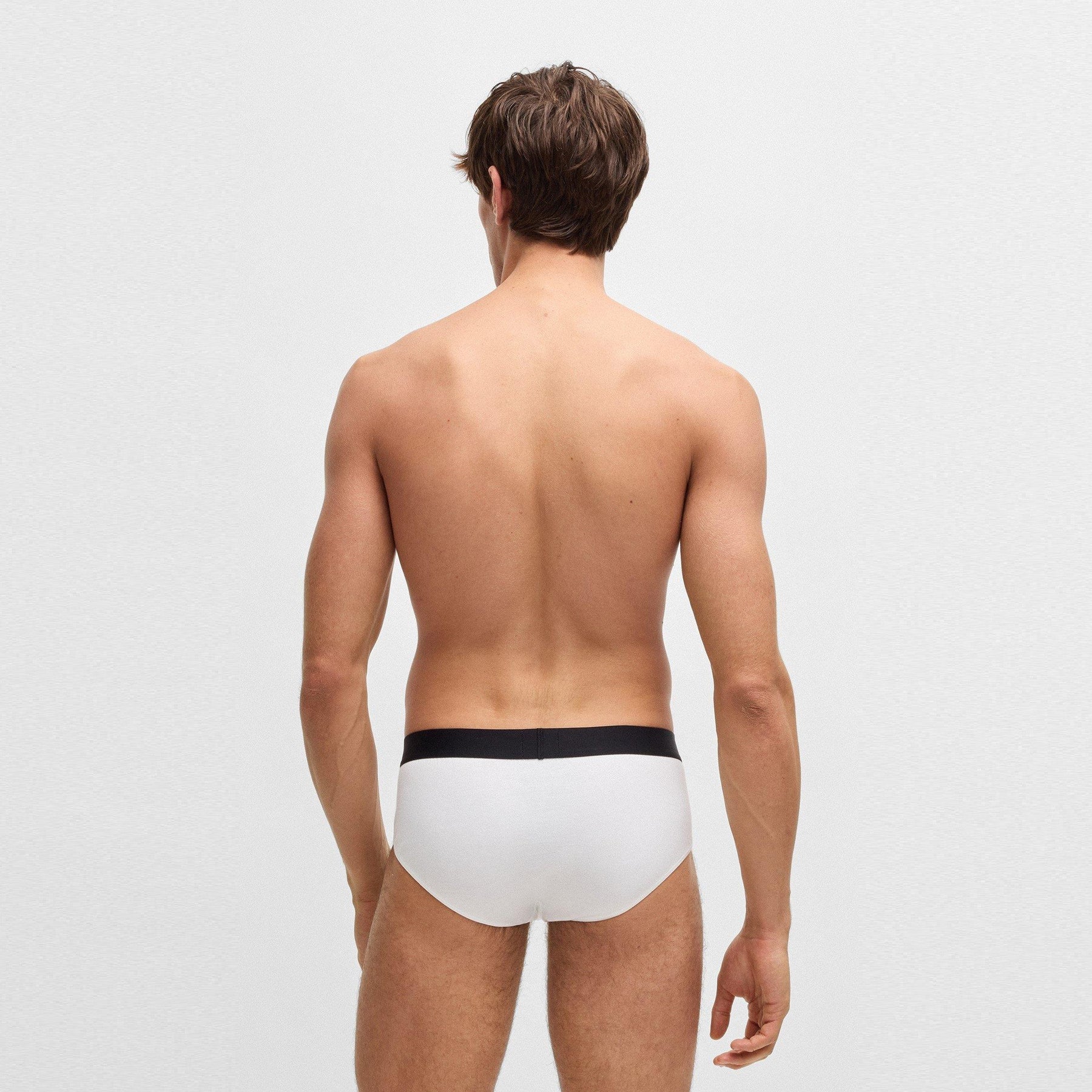 Three-pack of logo-waistband briefs
