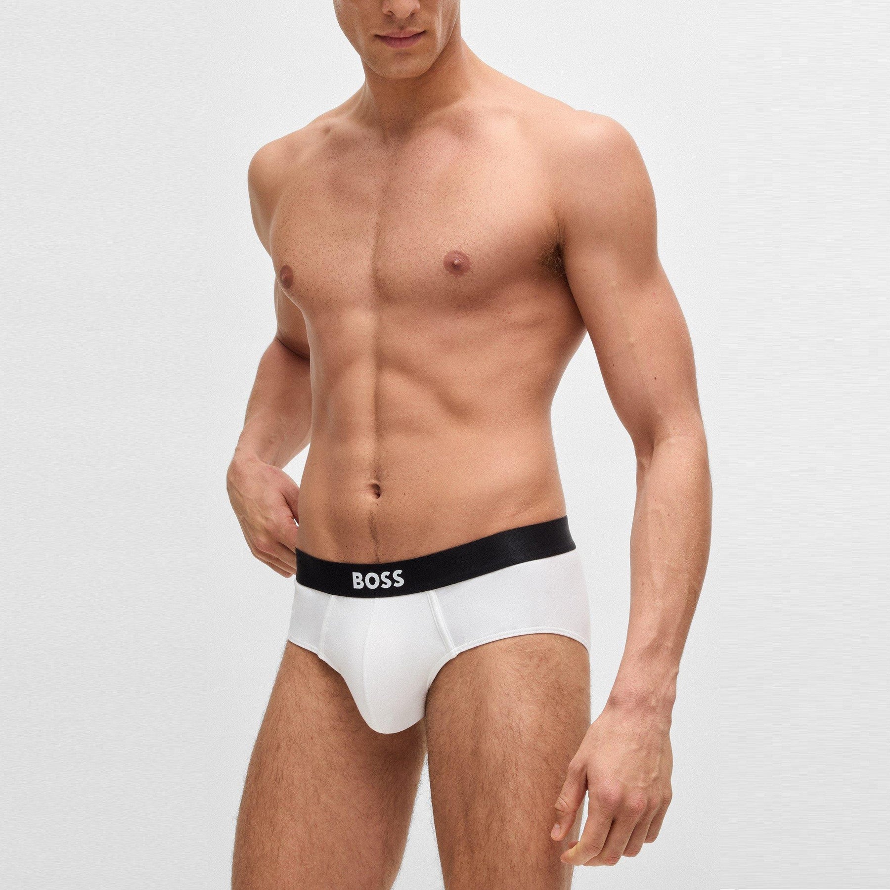 Three-pack of logo-waistband briefs