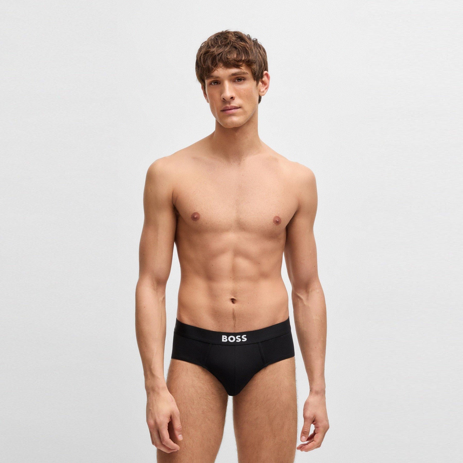 Three-pack of logo-waistband briefs