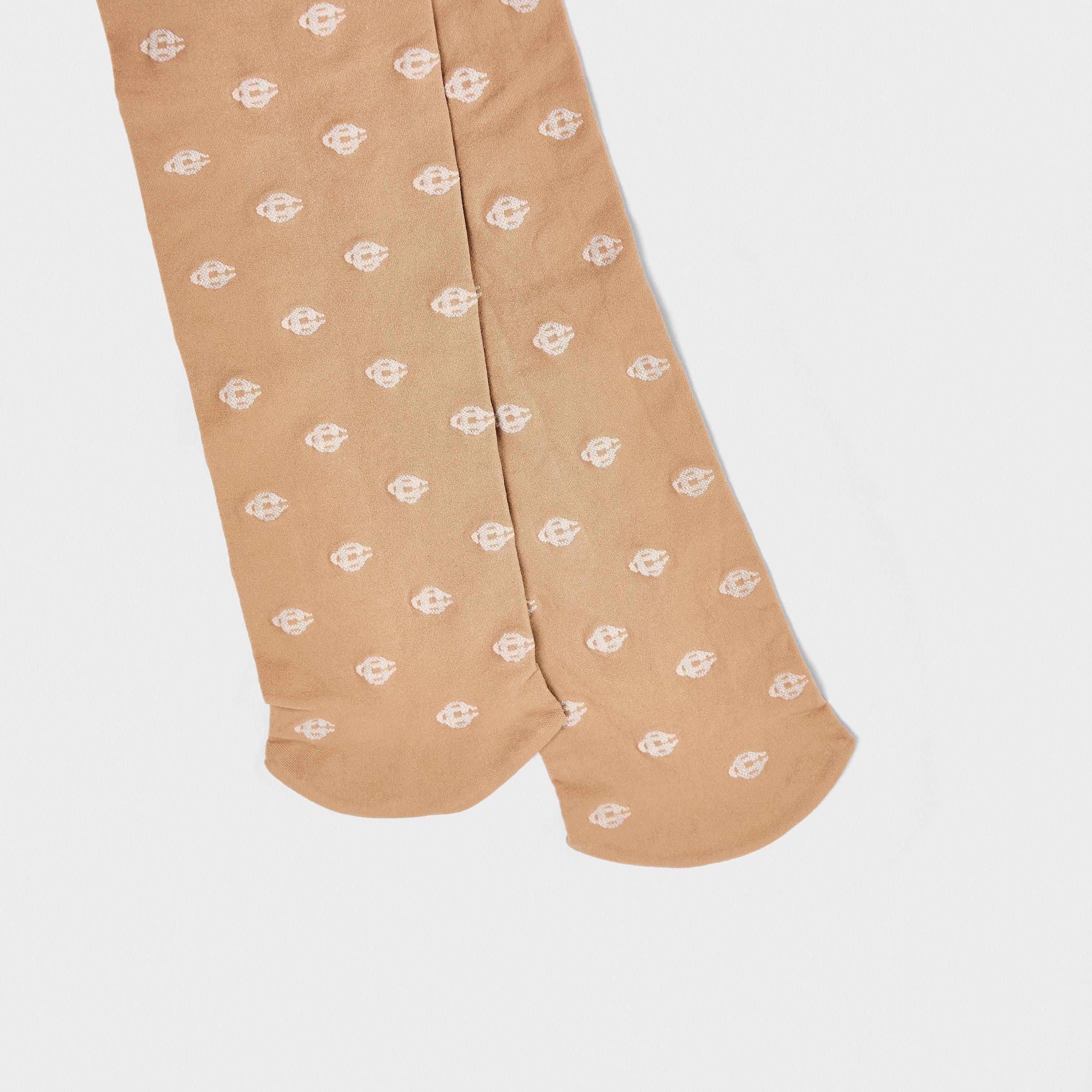 Monogram Pattern Tights
