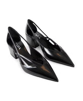Prada Leather Cut-Out Pumps with Cuban Heel
