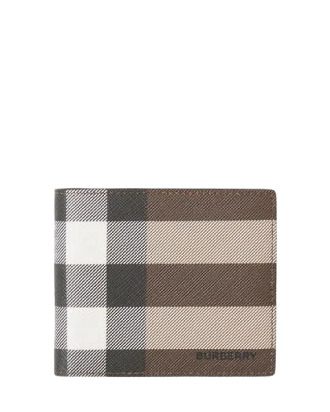 Burberry International Checkered Bifold Wallet in Brown
