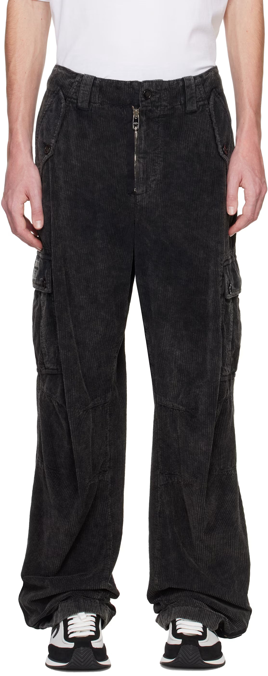 Dolce&Gabbana Gray Re-Edition Garment Dyed Cargo Pants