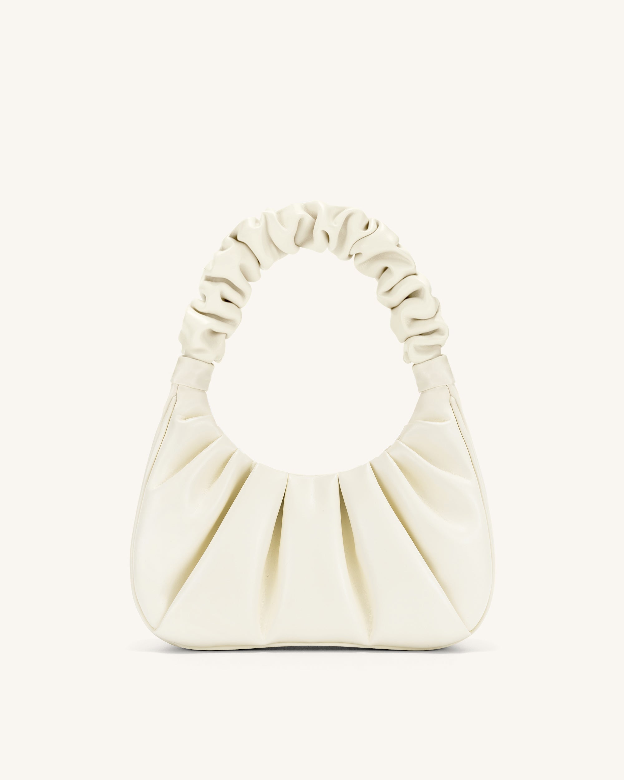 Gabbi Ruched Hobo Handbag - Light Yellow
