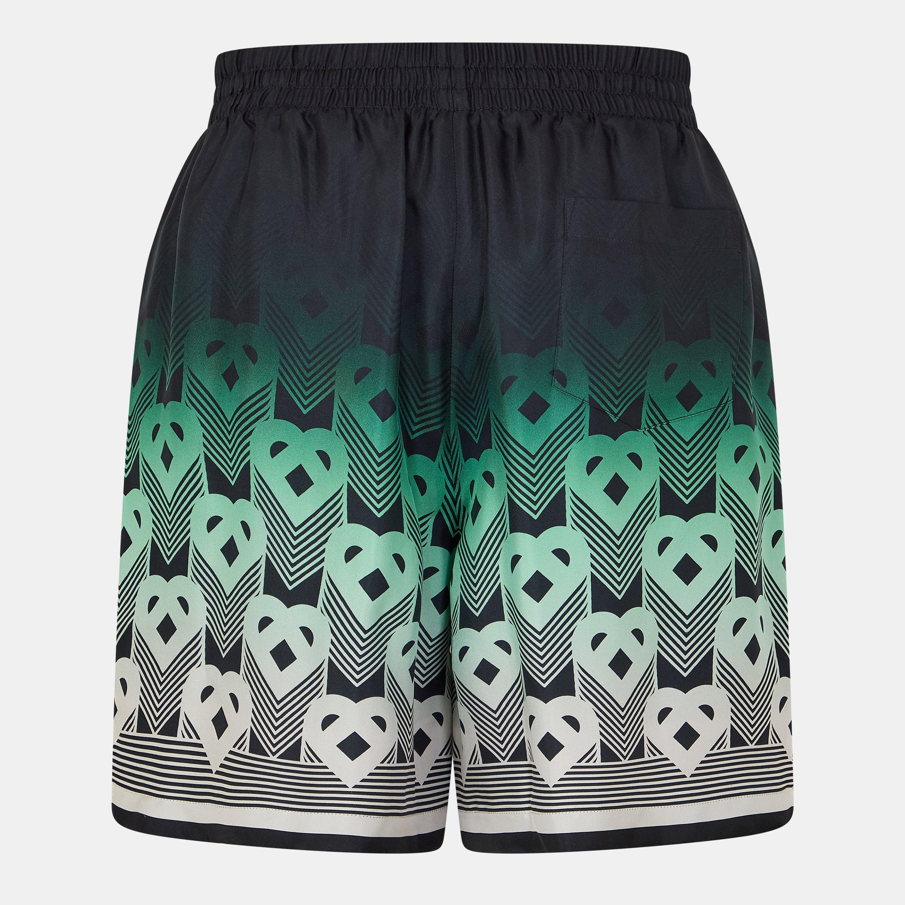 Men's Casa Mono Silk Woven Tracksuit Shorts