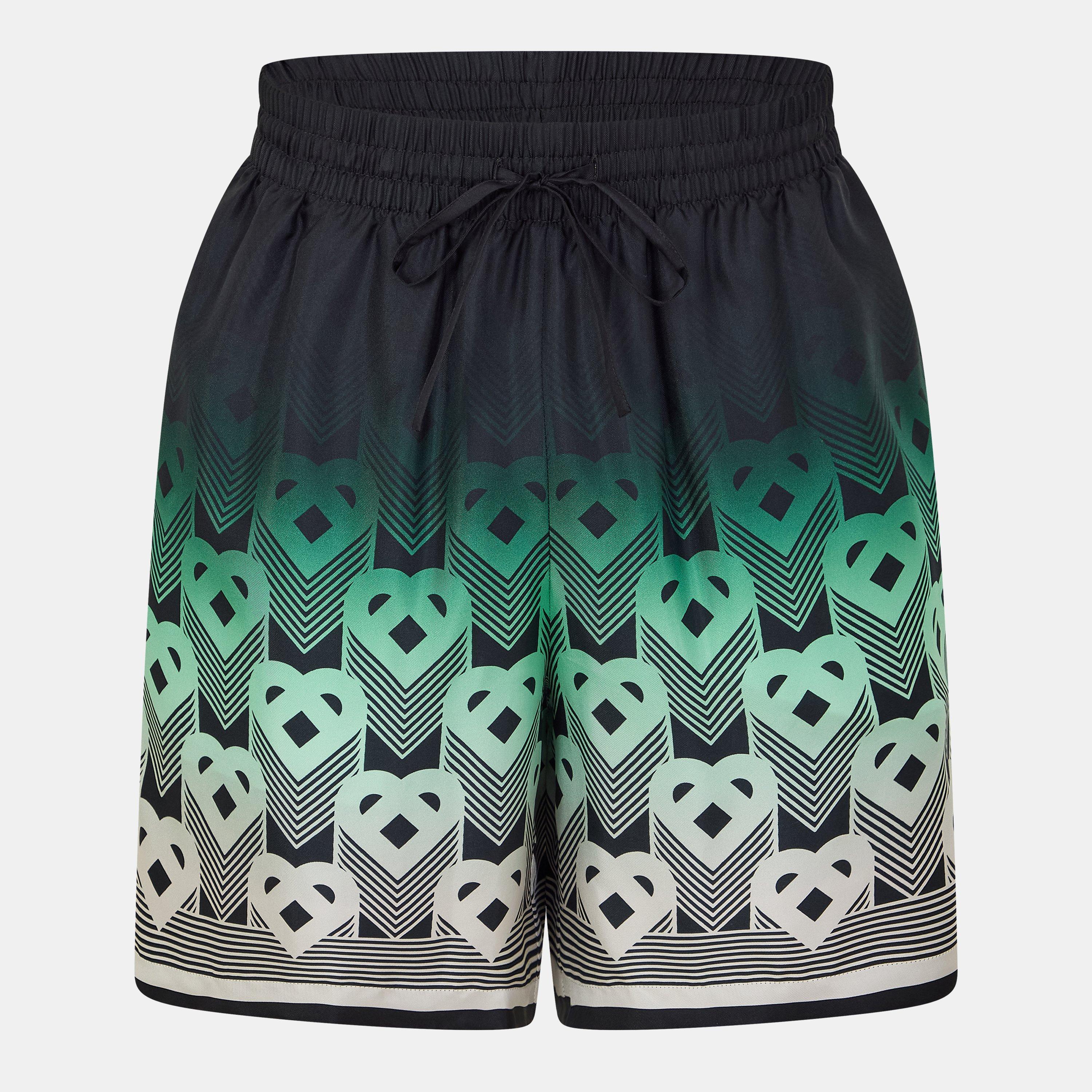 Men's Casa Mono Silk Woven Tracksuit Shorts