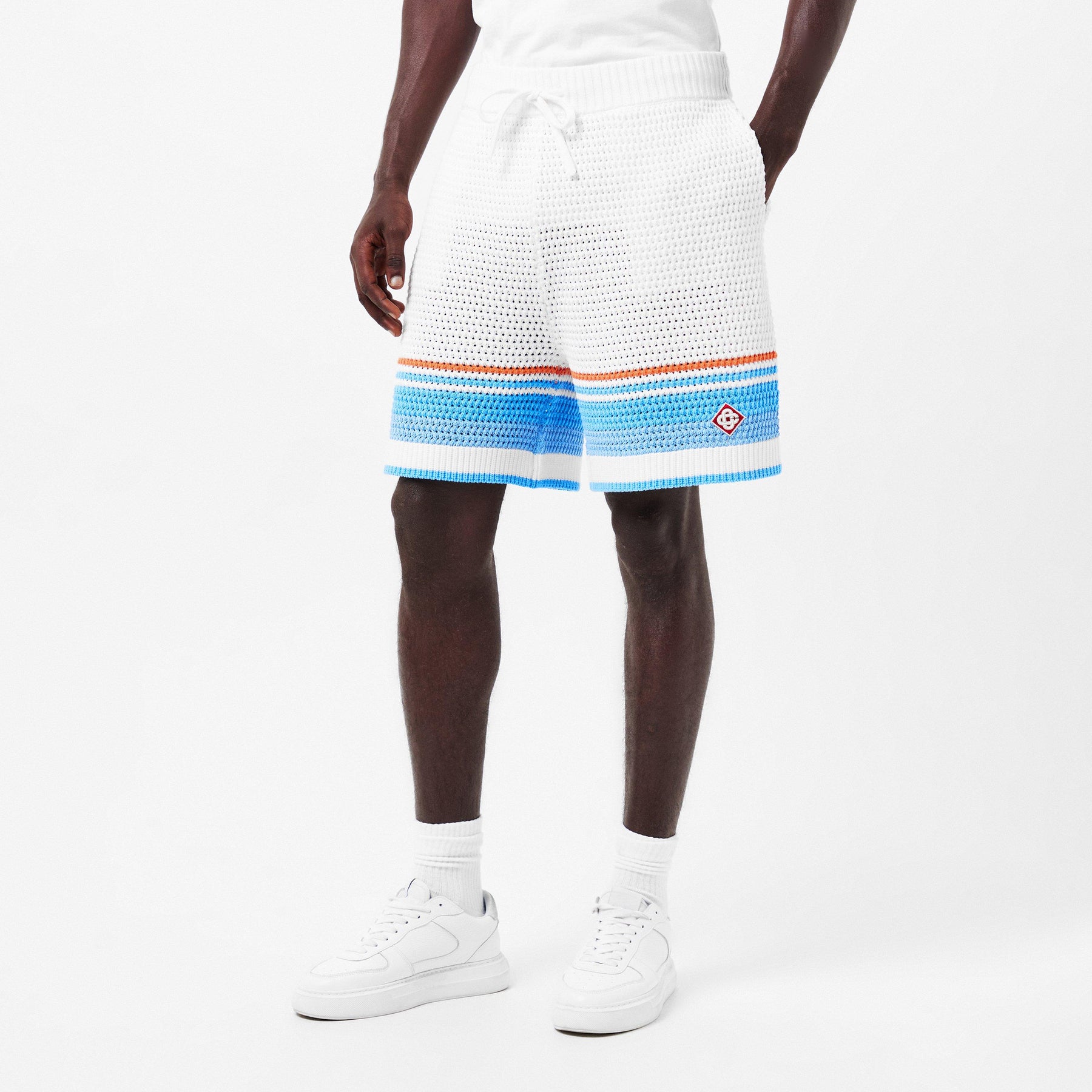 Striped Crochet Shorts