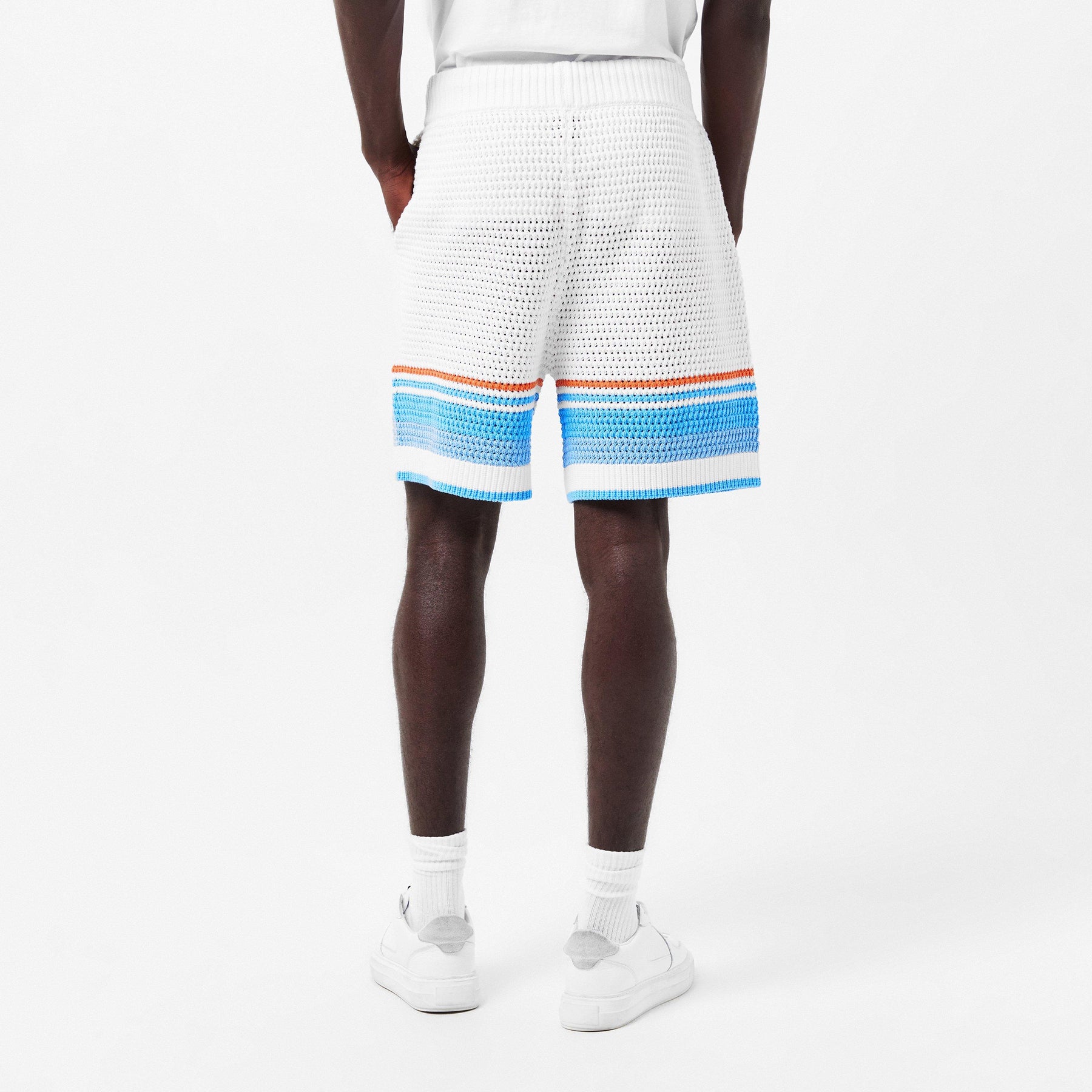 Striped Crochet Shorts