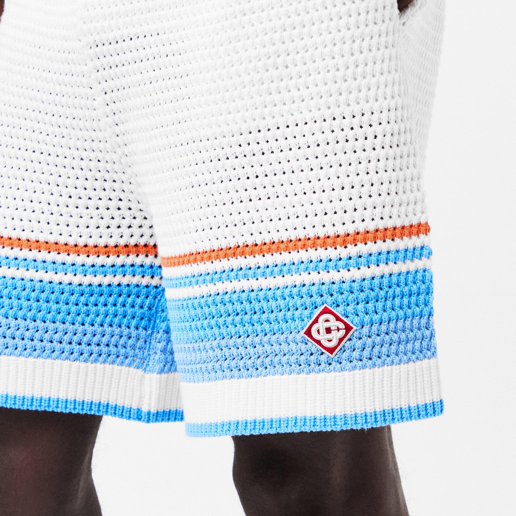 Striped Crochet Shorts