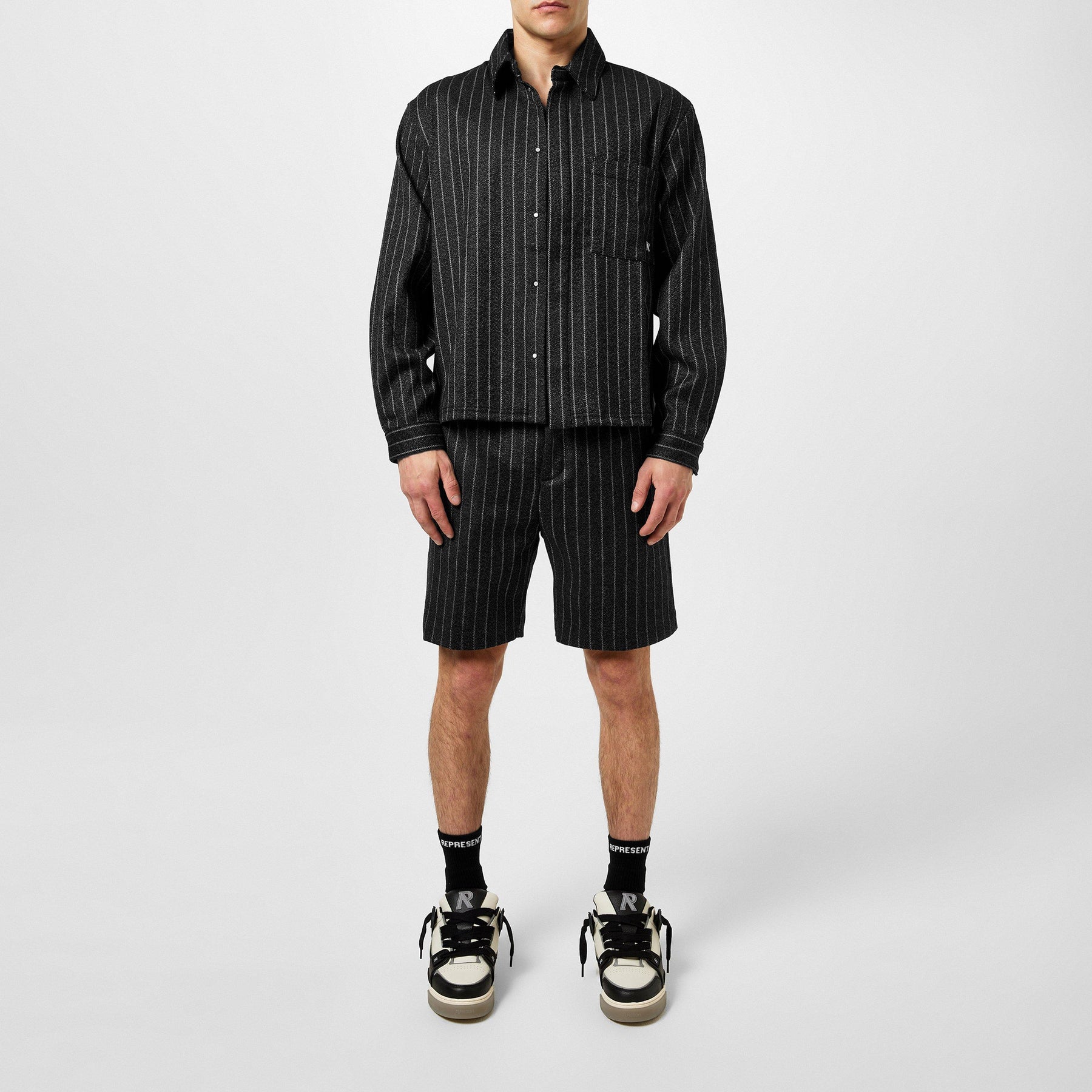 Pinstripe Tailored Shorts