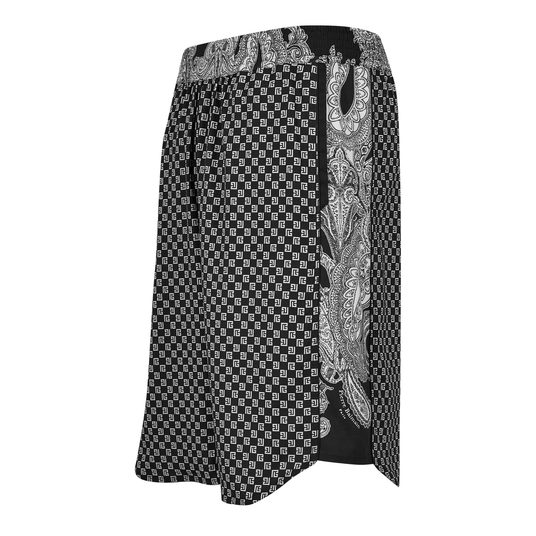 Straight-Leg Monogrammed Printed Poplin Shorts