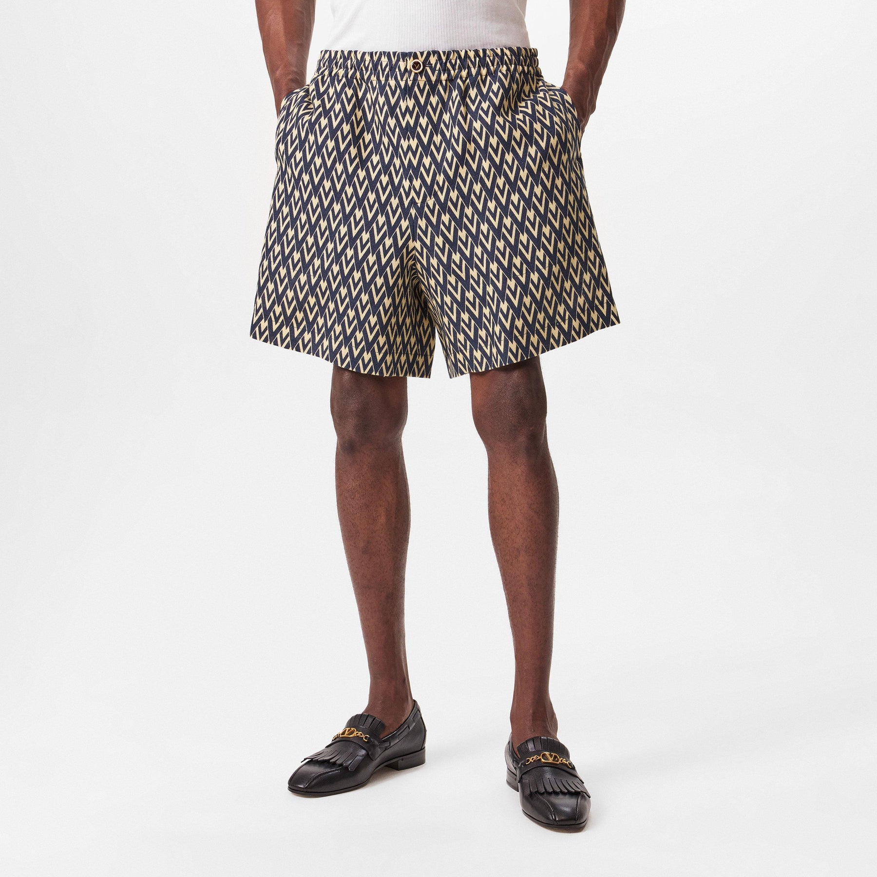 V Emblem Shorts