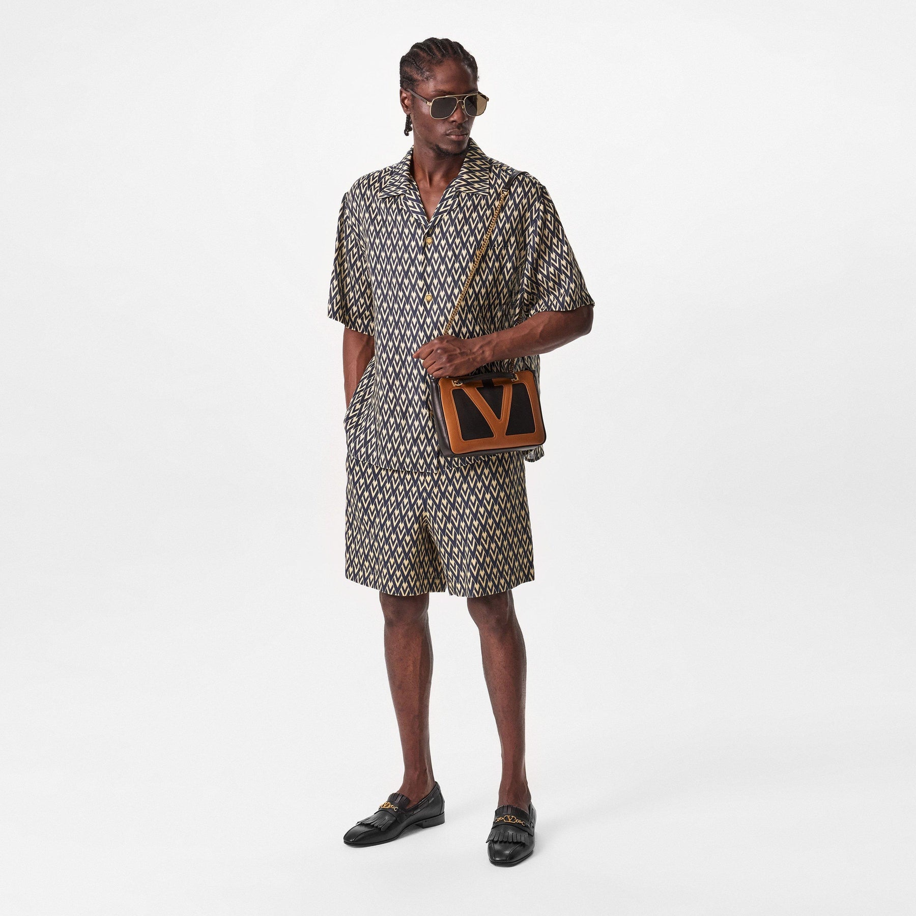 V Emblem Shorts