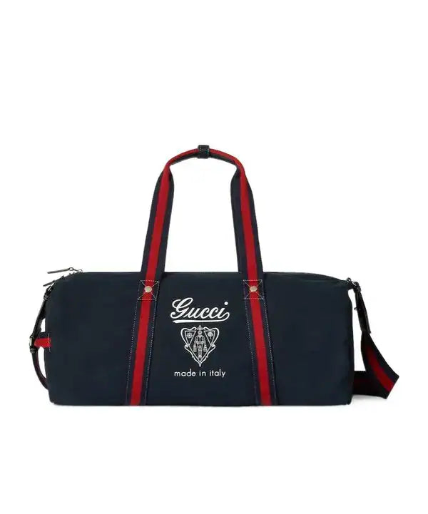 large printed canvas duffle bag