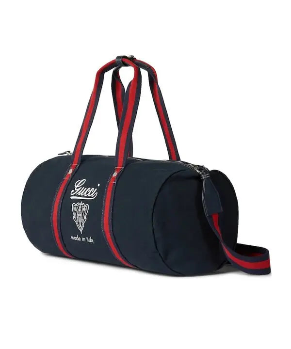 large printed canvas duffle bag