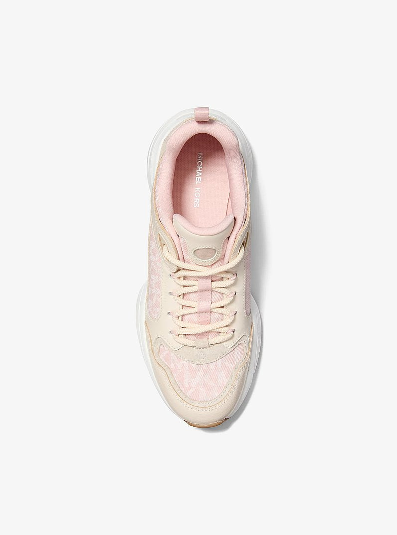 Bowie Signature Logo and Leather Trainer