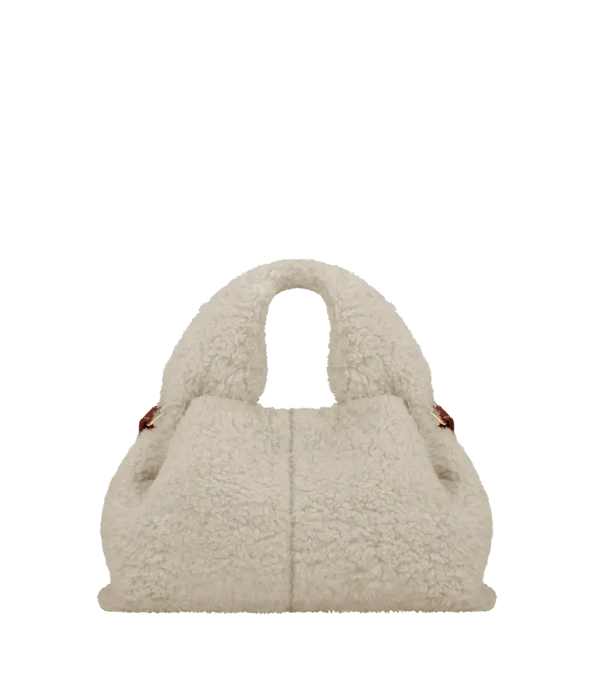 Polene Numéro Neuf Mini Edition Ecru Shearling - Size: One Size Bags | Shop From The Mirage