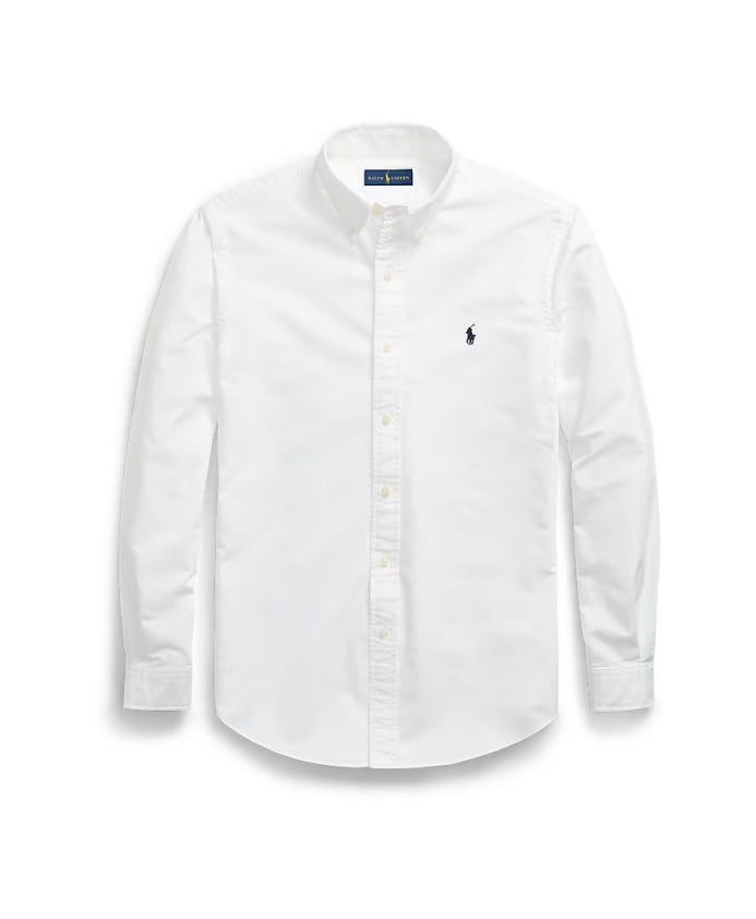 Polo Ralph Lauren White Long Sleeve Shirt Custom Fit