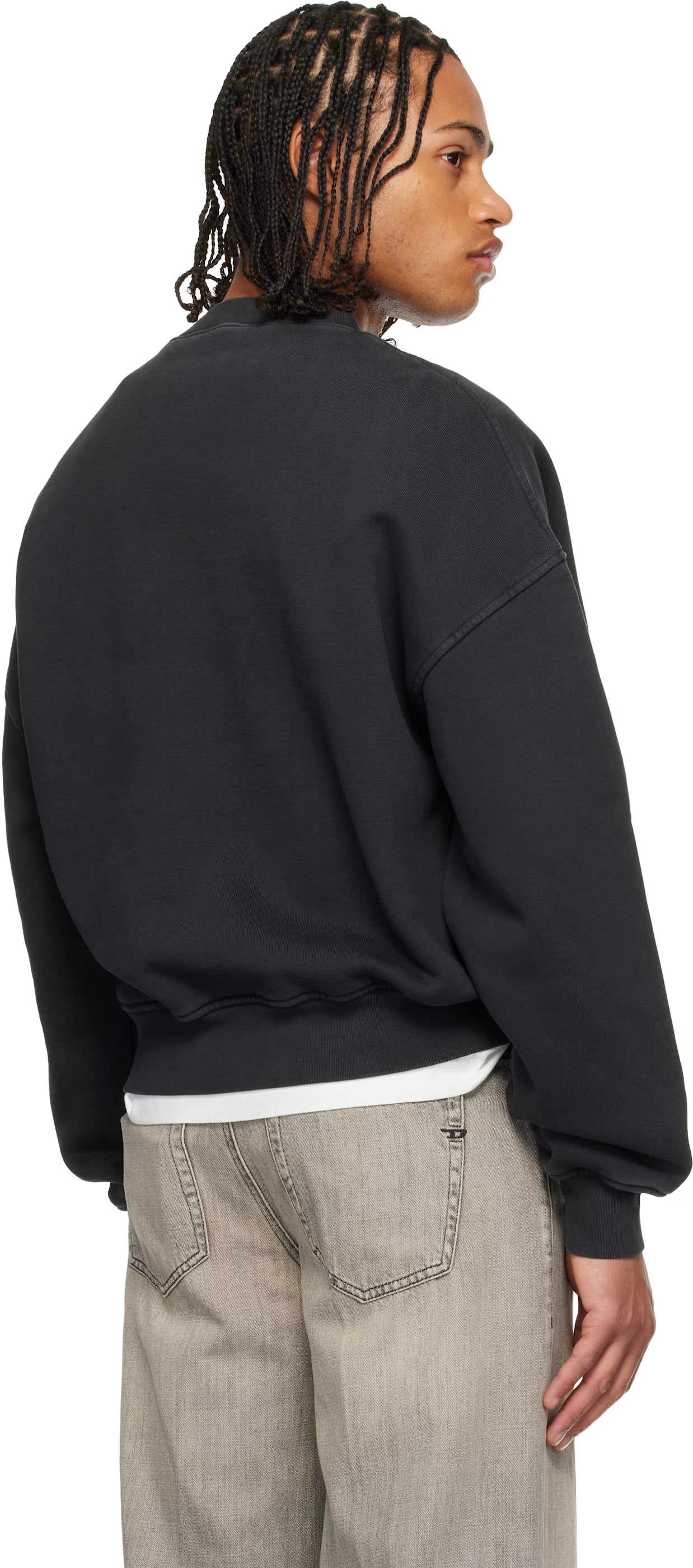 Black Dollar Loose Crew Sweatshirt