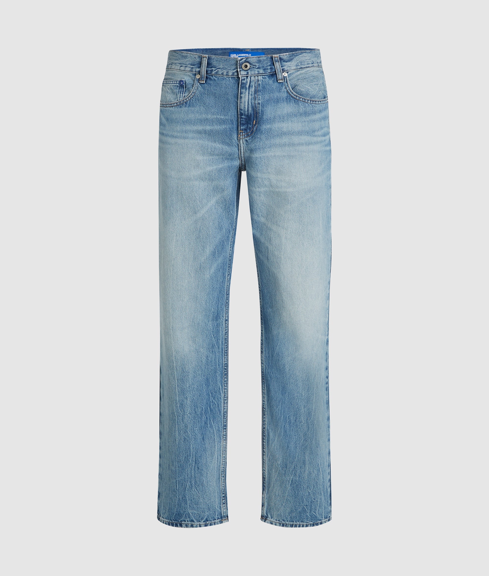 Removed pocket straight jeans