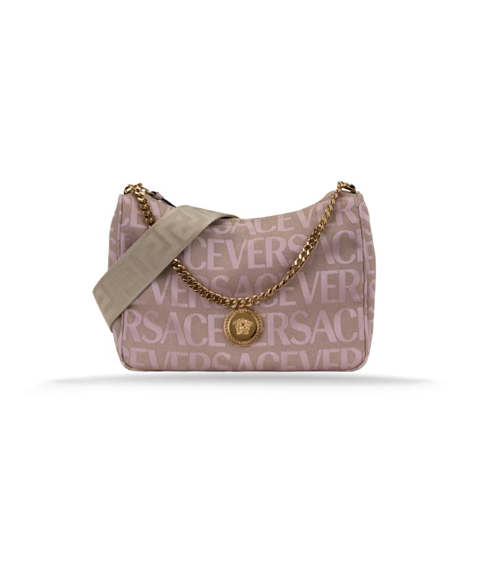 Stylish Women's Shoulder Bag with Leather Trim