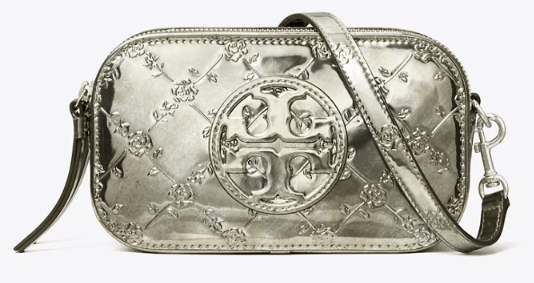 Tory Burch MINI MILLER METALLIC FLORAL-EMBOSSED CROSSBODY BAG - Bags | Shop From The Mirage