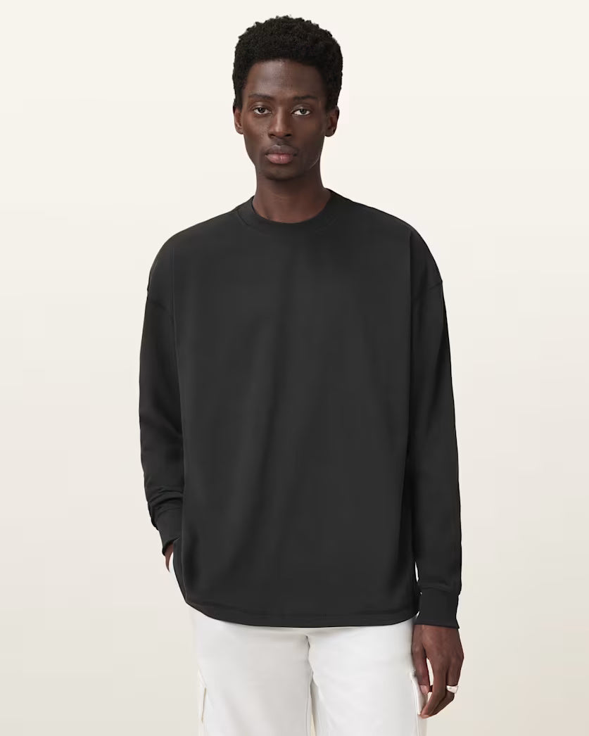 Finn Long Sleeve Crew Neck Oversized T-Shirt