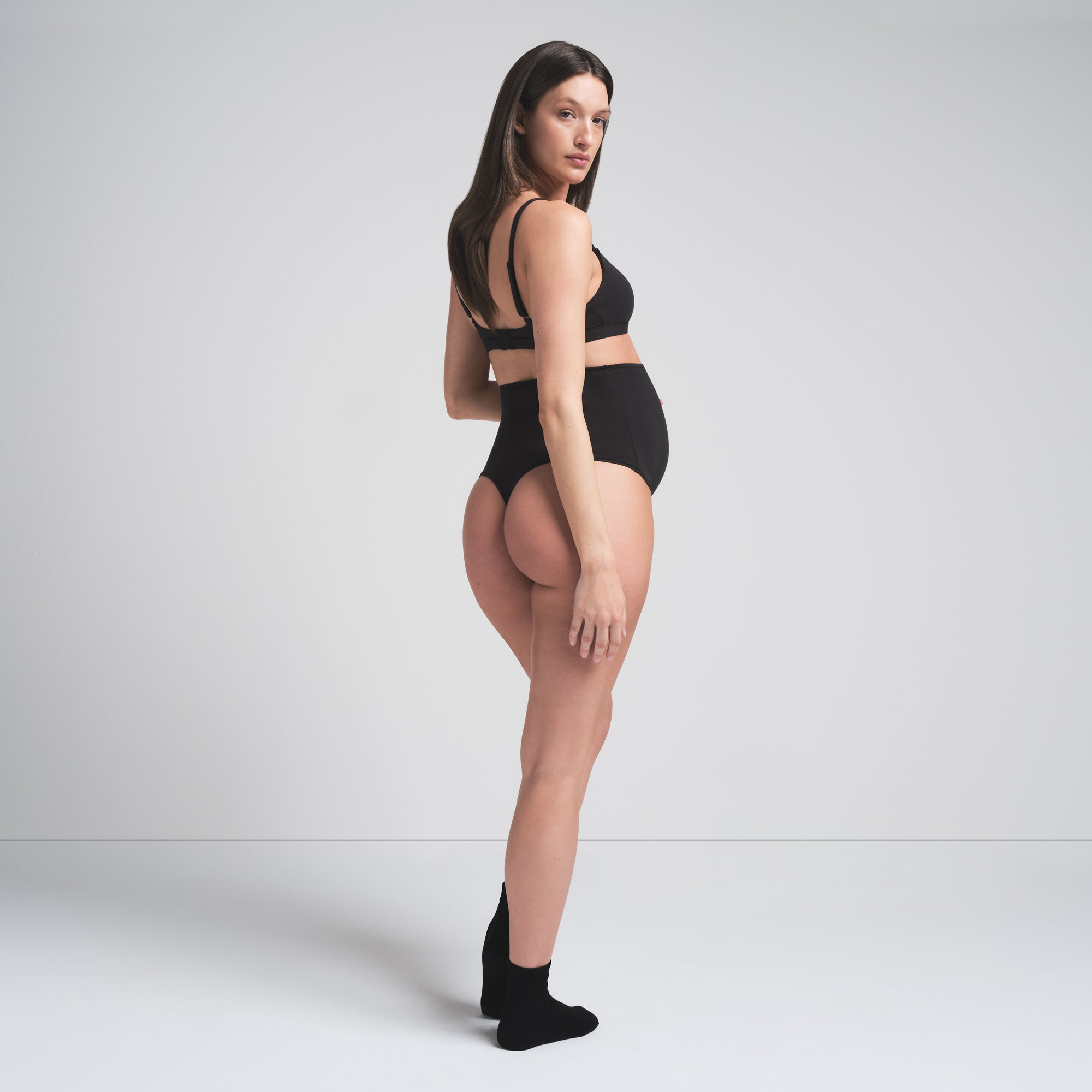 Cotton Jersey Maternity High-waisted Thong