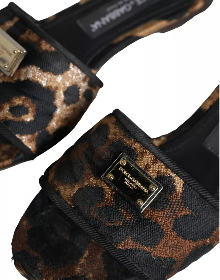 DG-logo Patent Leather Sandals