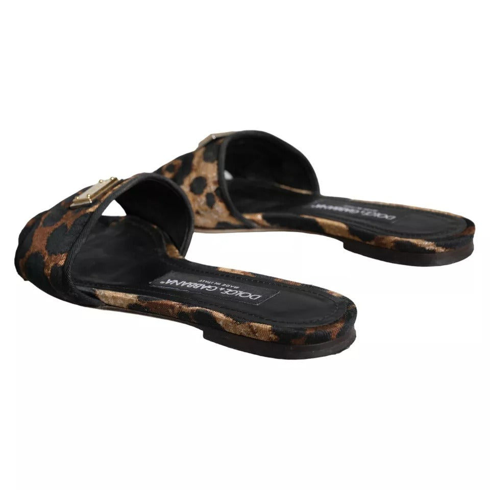 DG-logo Patent Leather Sandals