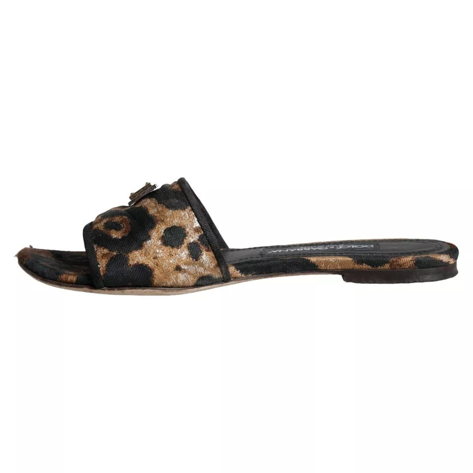 DG-logo Patent Leather Sandals