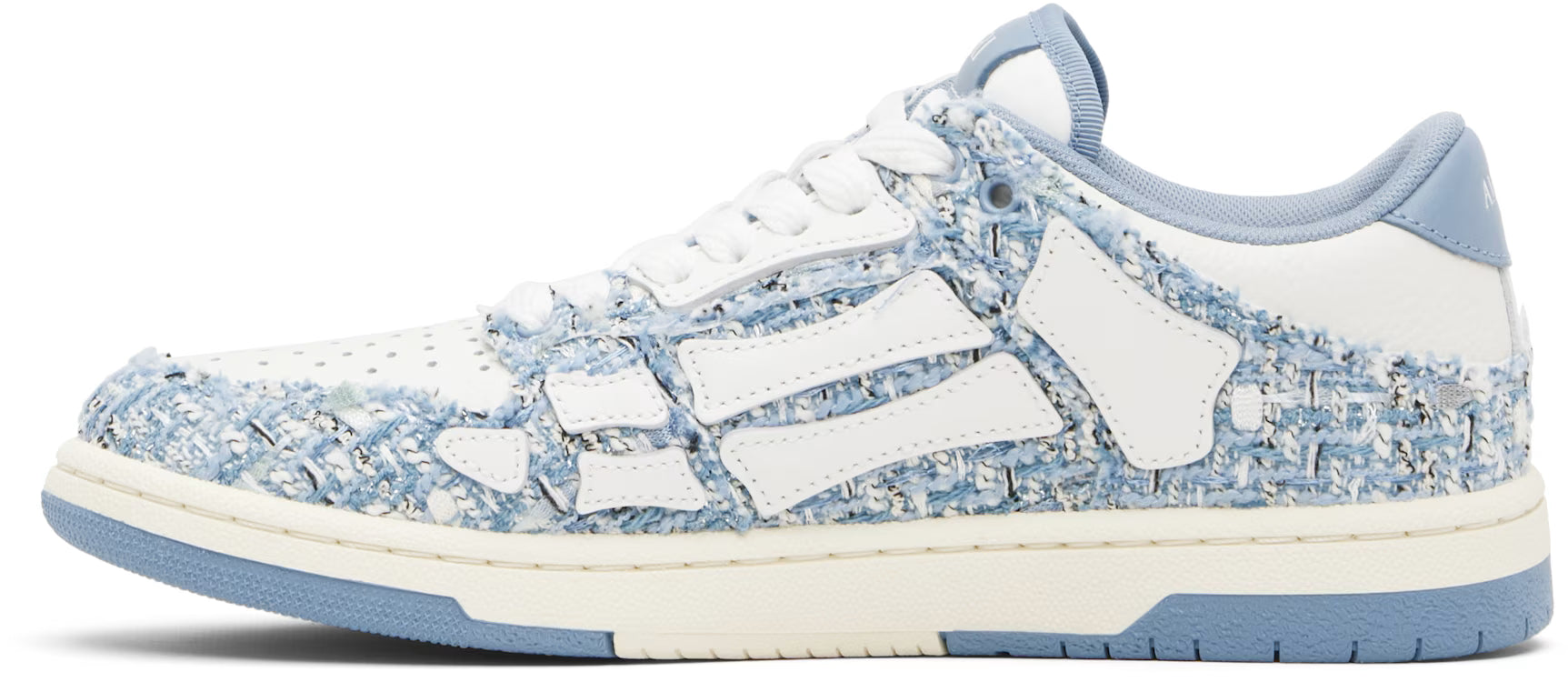 Blue Bouclé Skel Top Low Sneakers