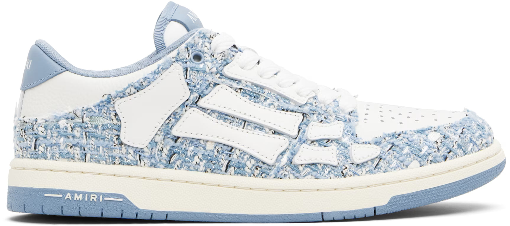 Blue Bouclé Skel Top Low Sneakers