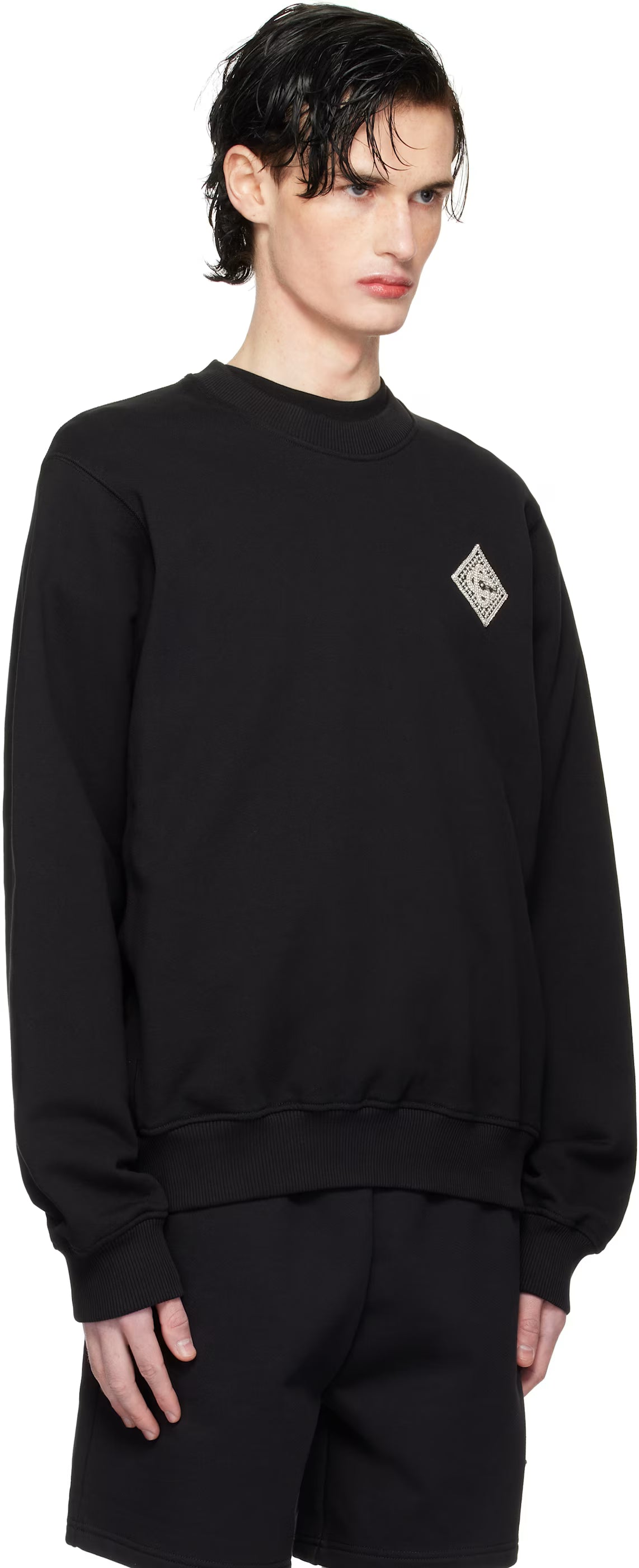 Black Pearl Diamond Patch Sweatshirt