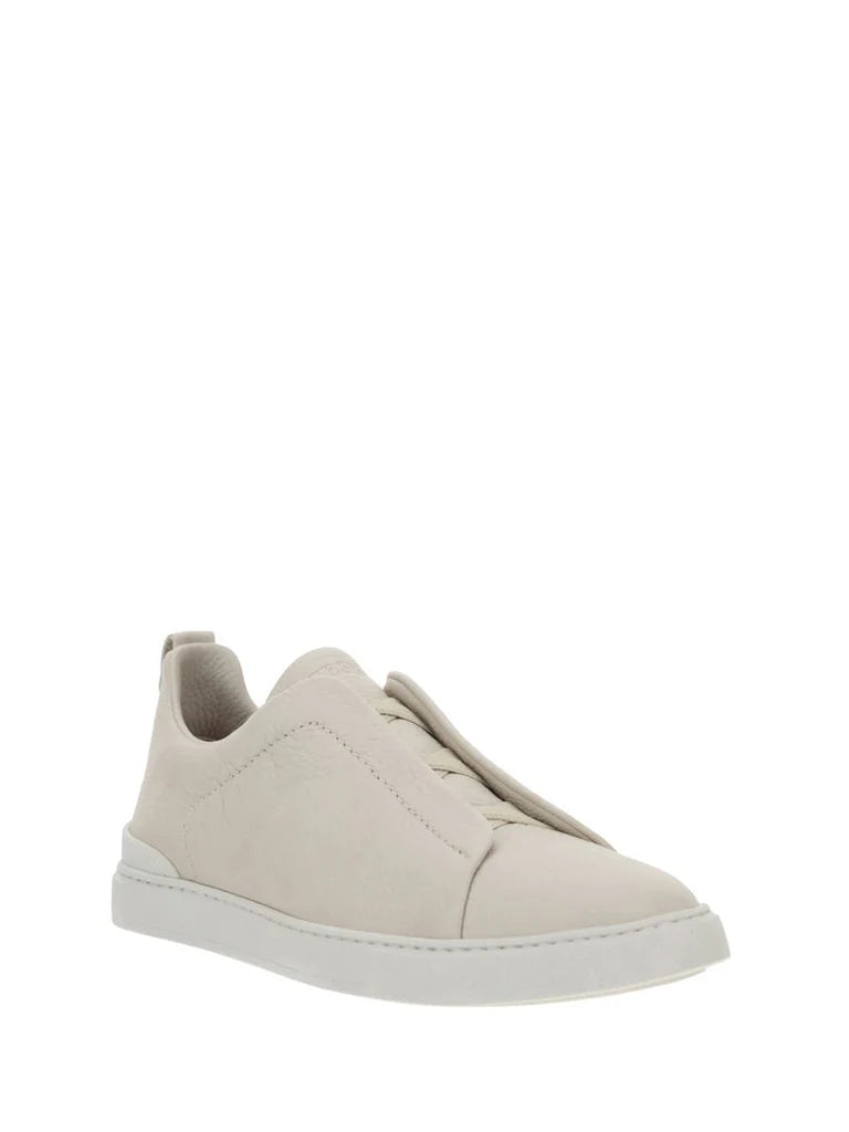 Zegna Men’s Suede Leather Slip-On Sneakers – Lightweight Flat Sole & Logo Insole | Italian Luxury