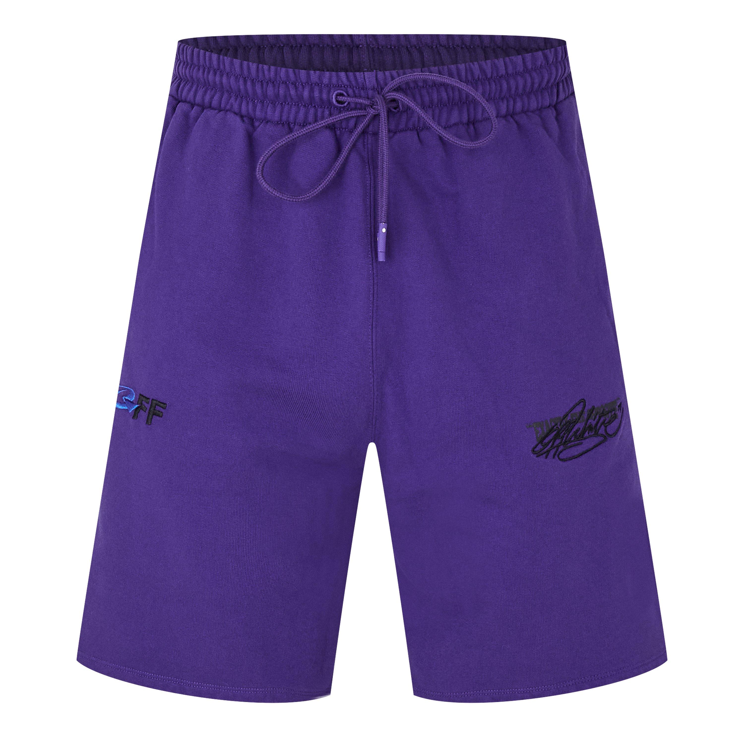 Embroidered Skate Fleece Jogger Shorts