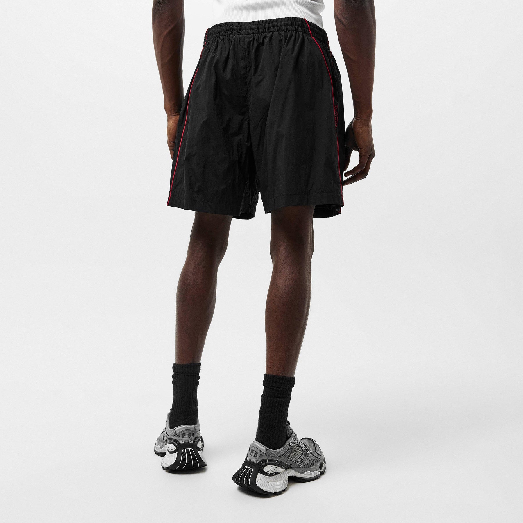Embroidered Track Shorts