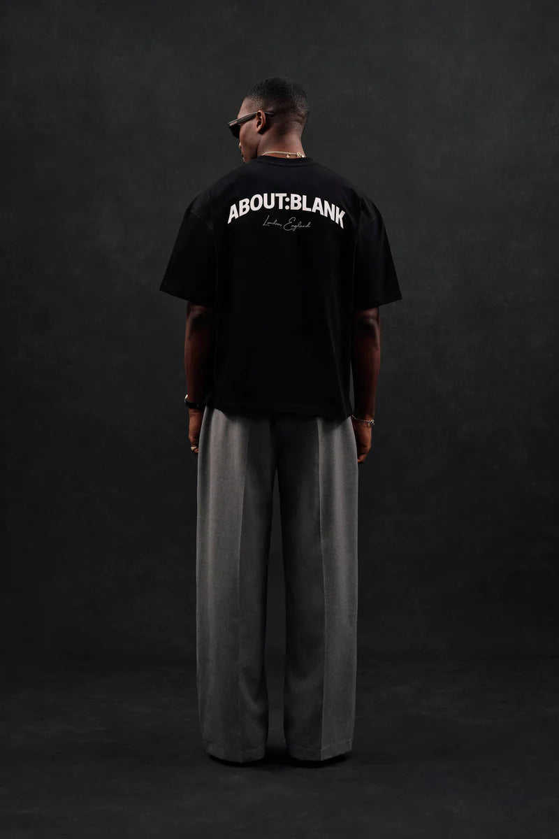 Arched logo t-shirt - black/ecru