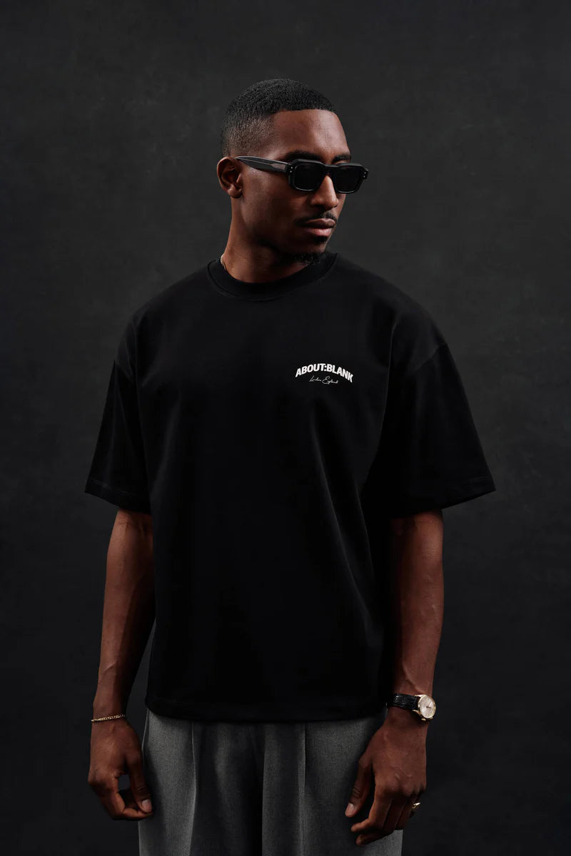 Arched logo t-shirt - black/ecru