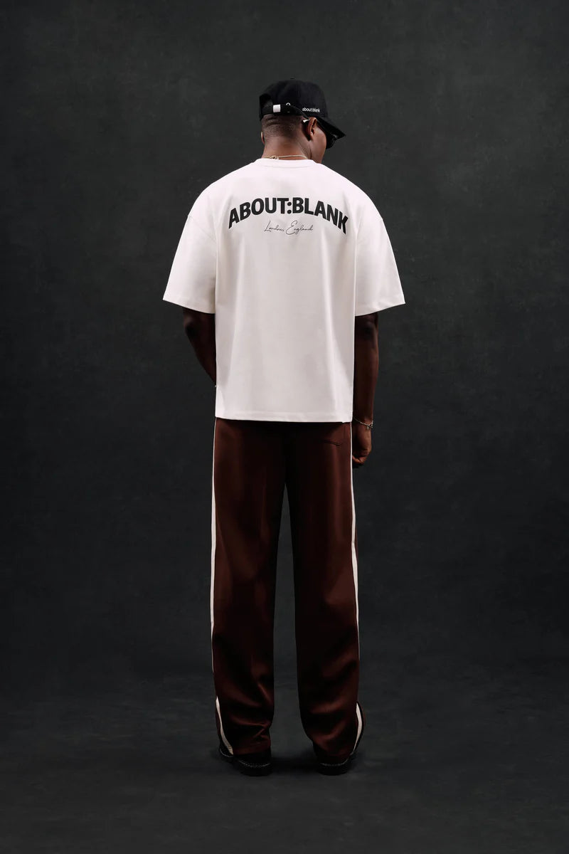 Arched logo t-shirt - oat/black