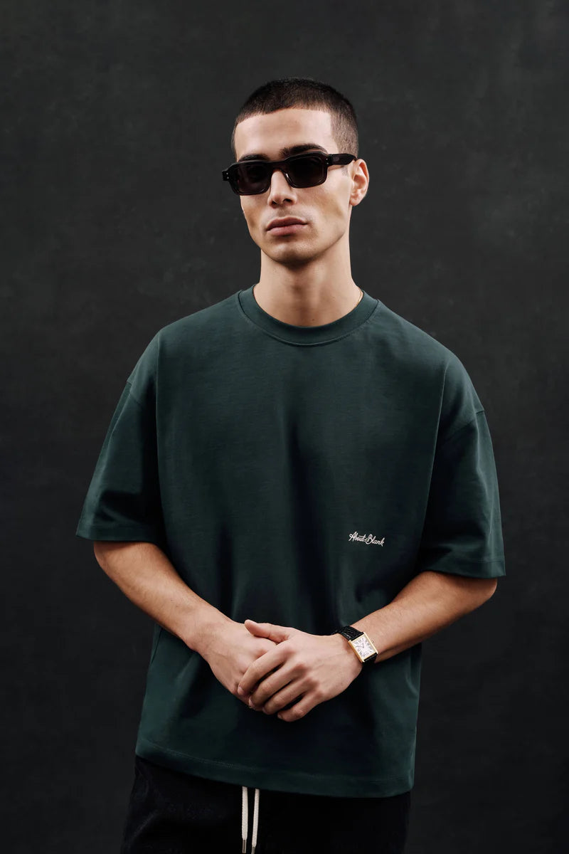 Banner t-shirt - epsom green/ecru