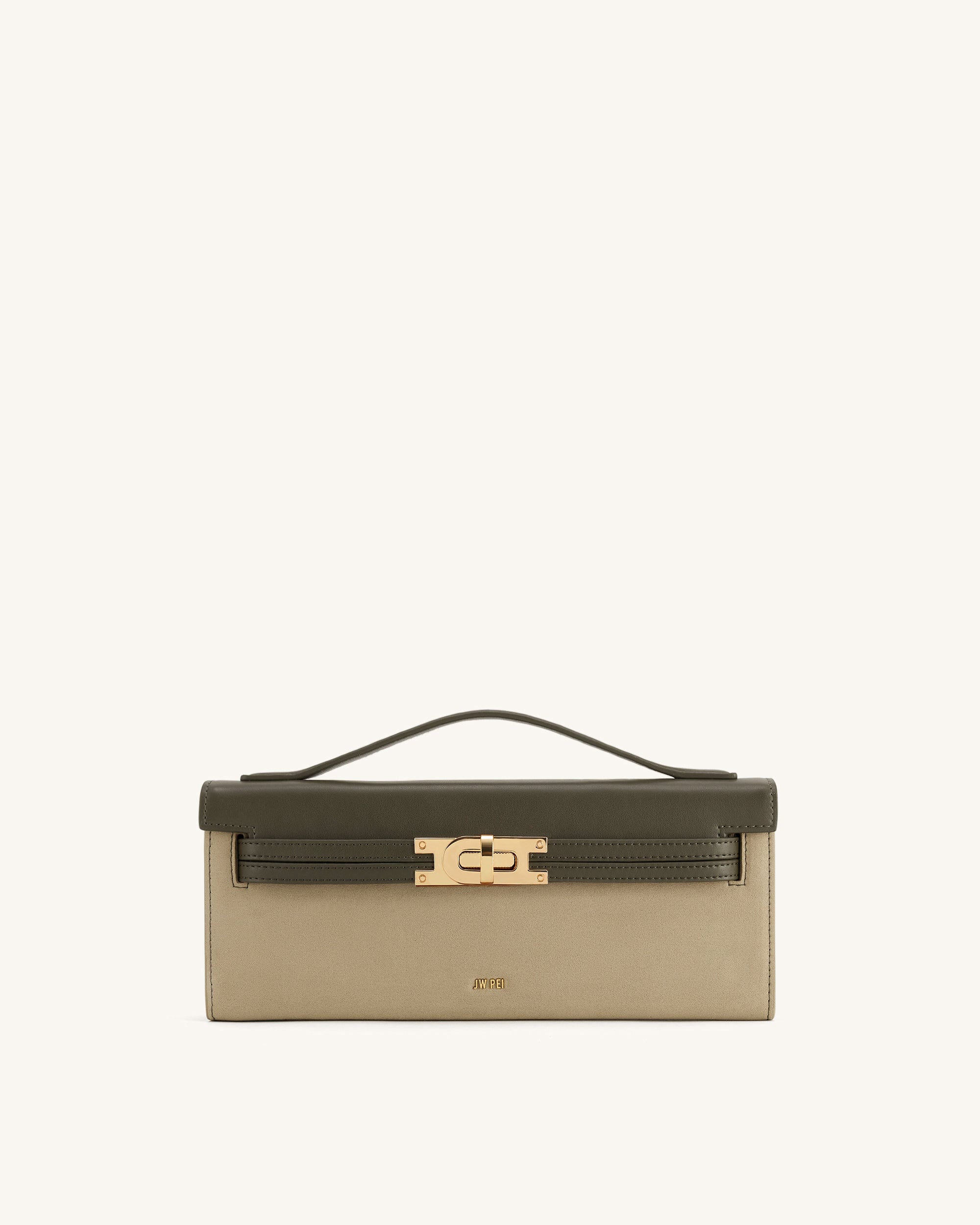 Bria Faux Suede Structured Top Handle Bag - Yellow Brown