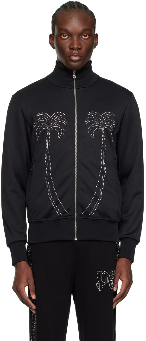 Black Milano Stud Track Jacket