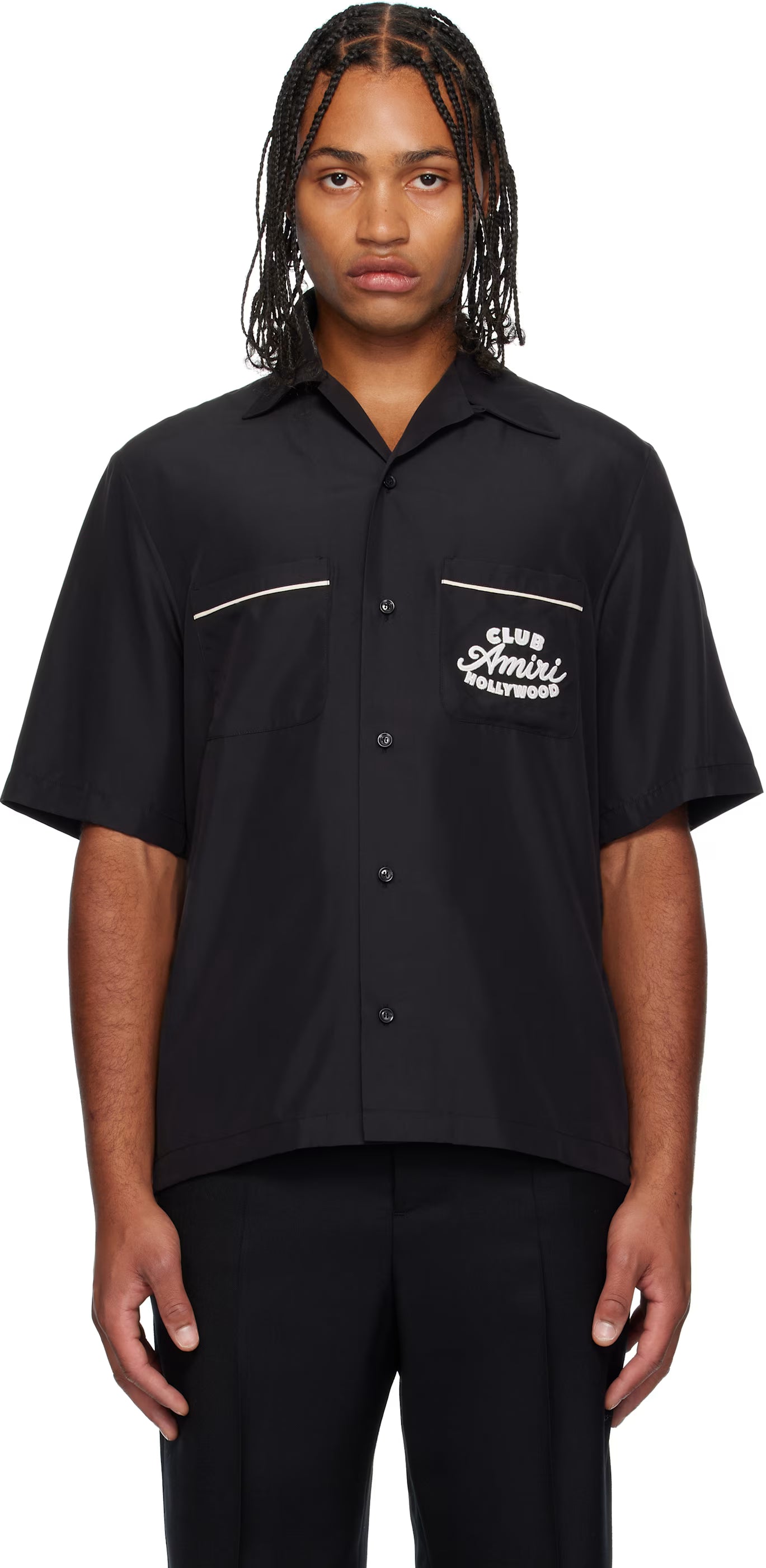 Black 'Club Amiri' Camp Shirt