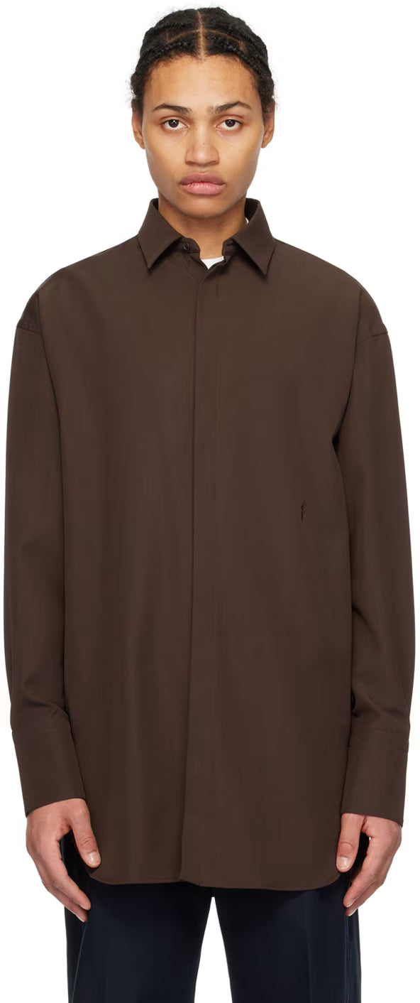 Ferragamo Brown Sports Shirt