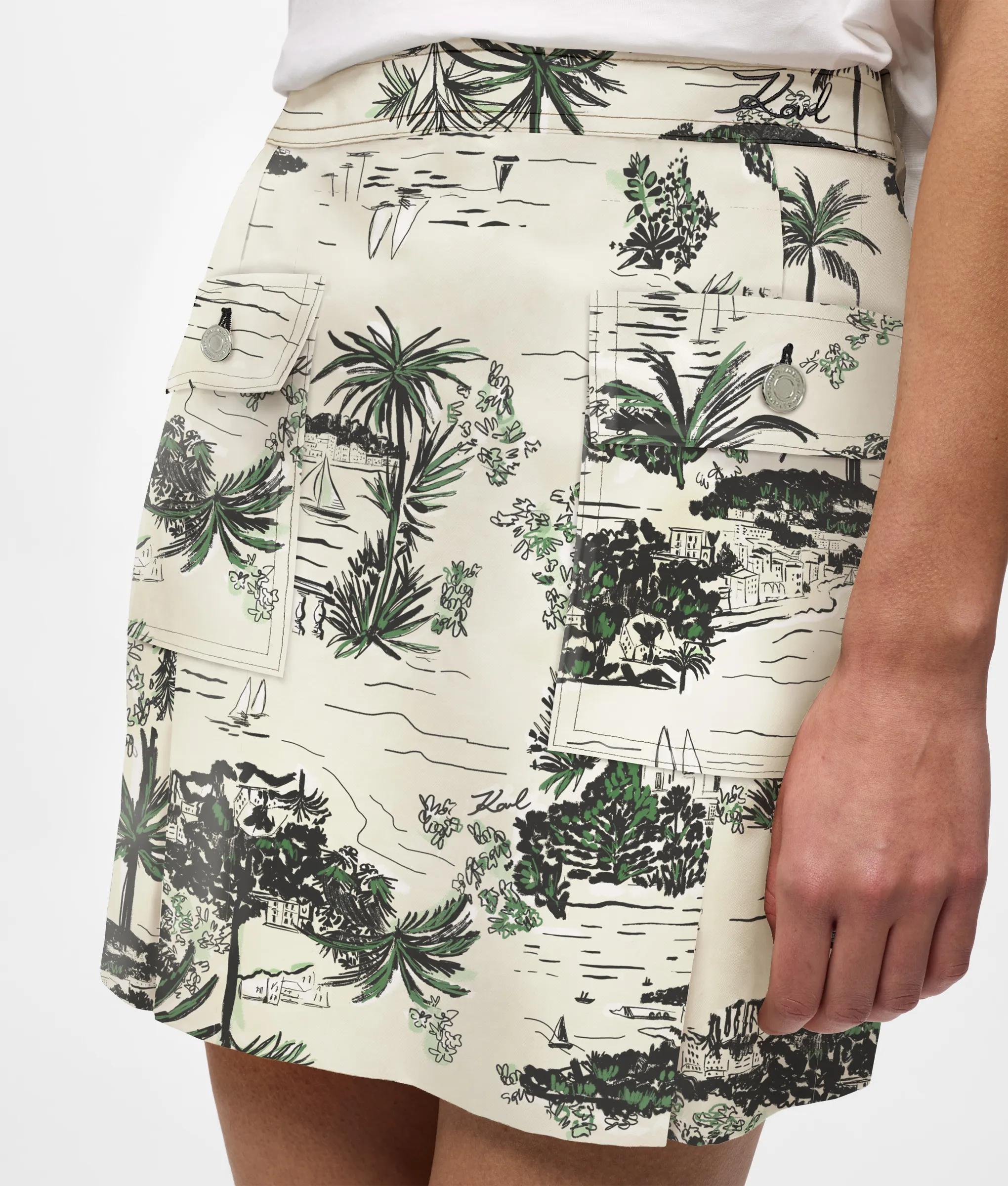 All-over-print mini skirt