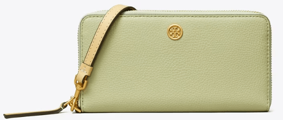 Tory Burch ROBINSON PEBBLED ZIP CONTINENTAL WALLET - Wallets | Shop From The Mirage