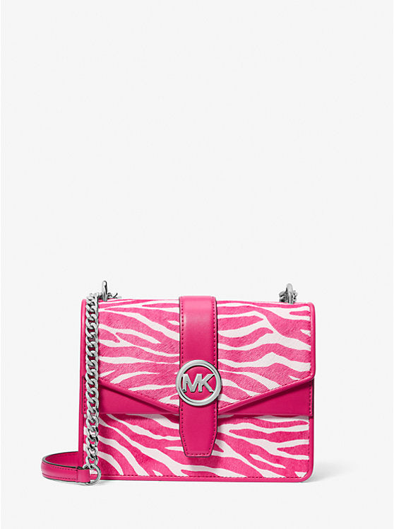 Greenwich Small Zebra Print Calf Hair Crossbody Bag