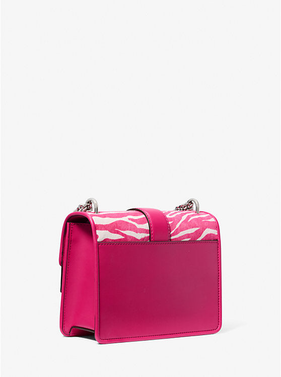 Greenwich Small Zebra Print Calf Hair Crossbody Bag