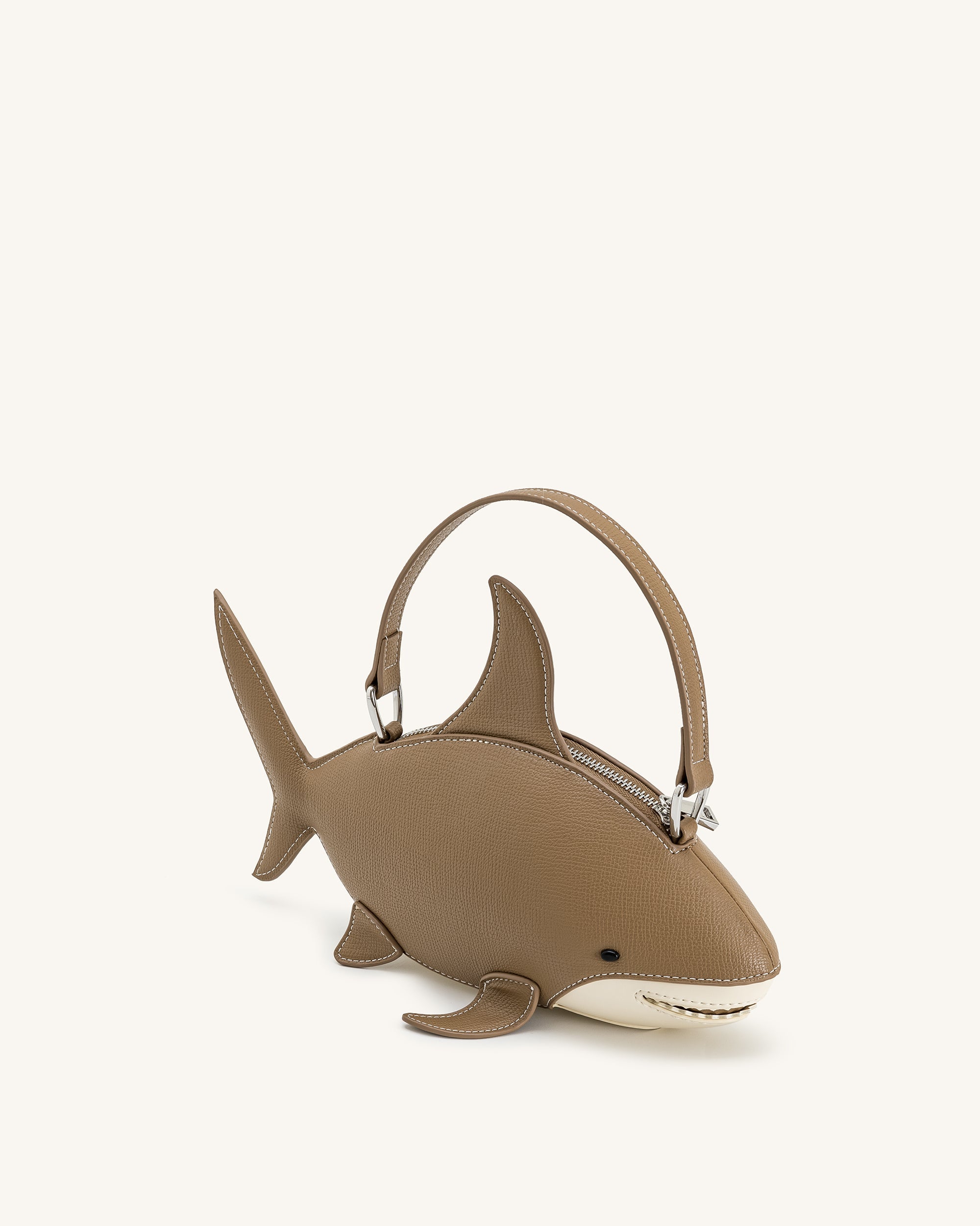 Nerys Shark Look Top Handle Bag - Grey